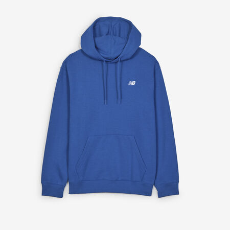 NEW BALANCE HOODIE SMALL LOGO BLAUW/WIT HEREN
