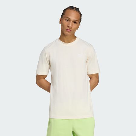 ADIDAS ORIGINALS TEE SHIRT ESSENTIAL BEIGE/WIT HEREN