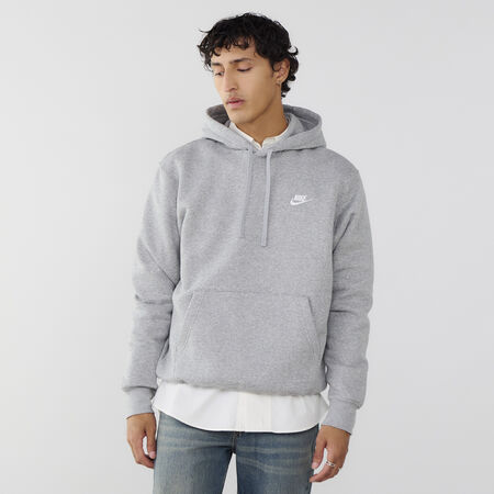 NIKE HOODIE CLUB SMALL LOGO GRIS HEREN