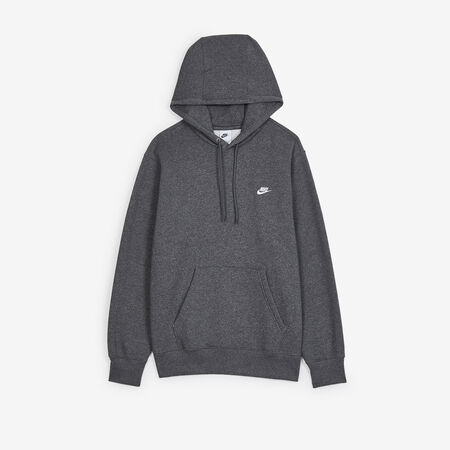 NIKE HOODIE CLUB SMALL LOGO GRIJS HEREN
