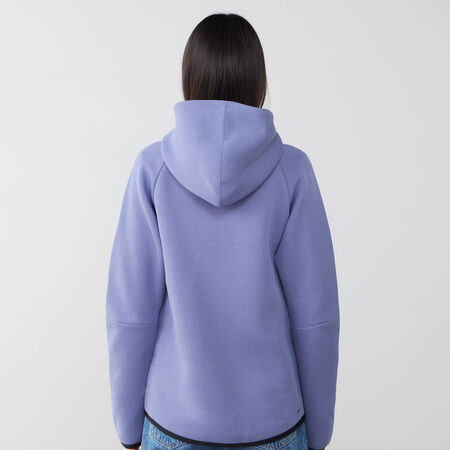 NIKE JACKET ZIP TECH FLEECE BLAUW/ZWART DAMES