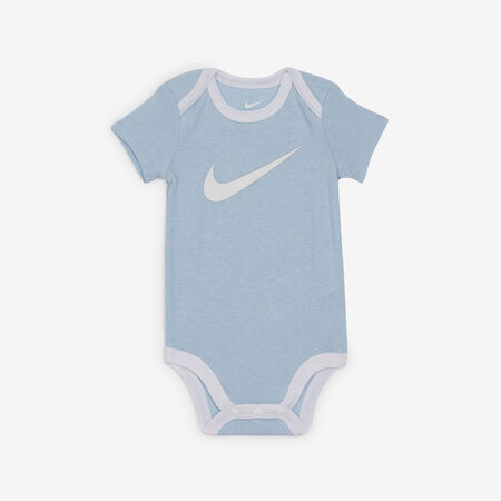 NIKE 3 PC SET BODYSUIT HAT BOOTIE SWOOSH BLAUW/WIT BABY