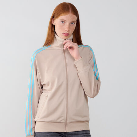 ADIDAS ORIGINALS JACKET FZ TRACKTOP FIREBIRD BEIGE/BLAUW DAMES