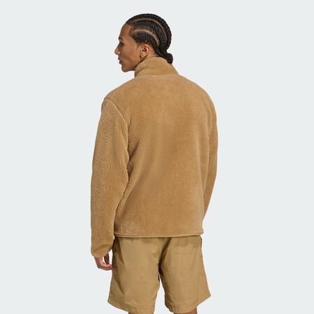 ADIDAS ORIGINALS JACKET FZ TEDDY FLEECE BRUIN/WIT HEREN