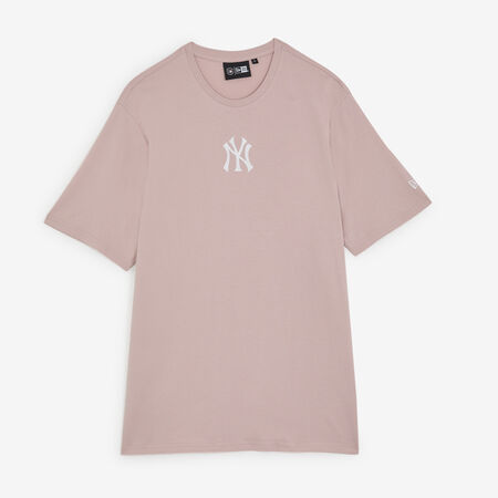 NEW ERA TEE SHIRT NY LOGO ROZE/WIT HEREN