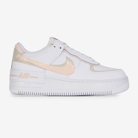 NIKE AIR FORCE ONE SAHDOW WIT/KORAALROOD DAMES
