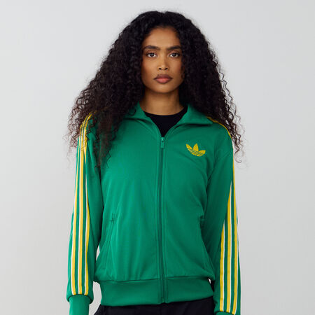 ADIDAS ORIGINALS JACKET FZ FIREBIRD LOOSE GROEN/GEEL DAMES