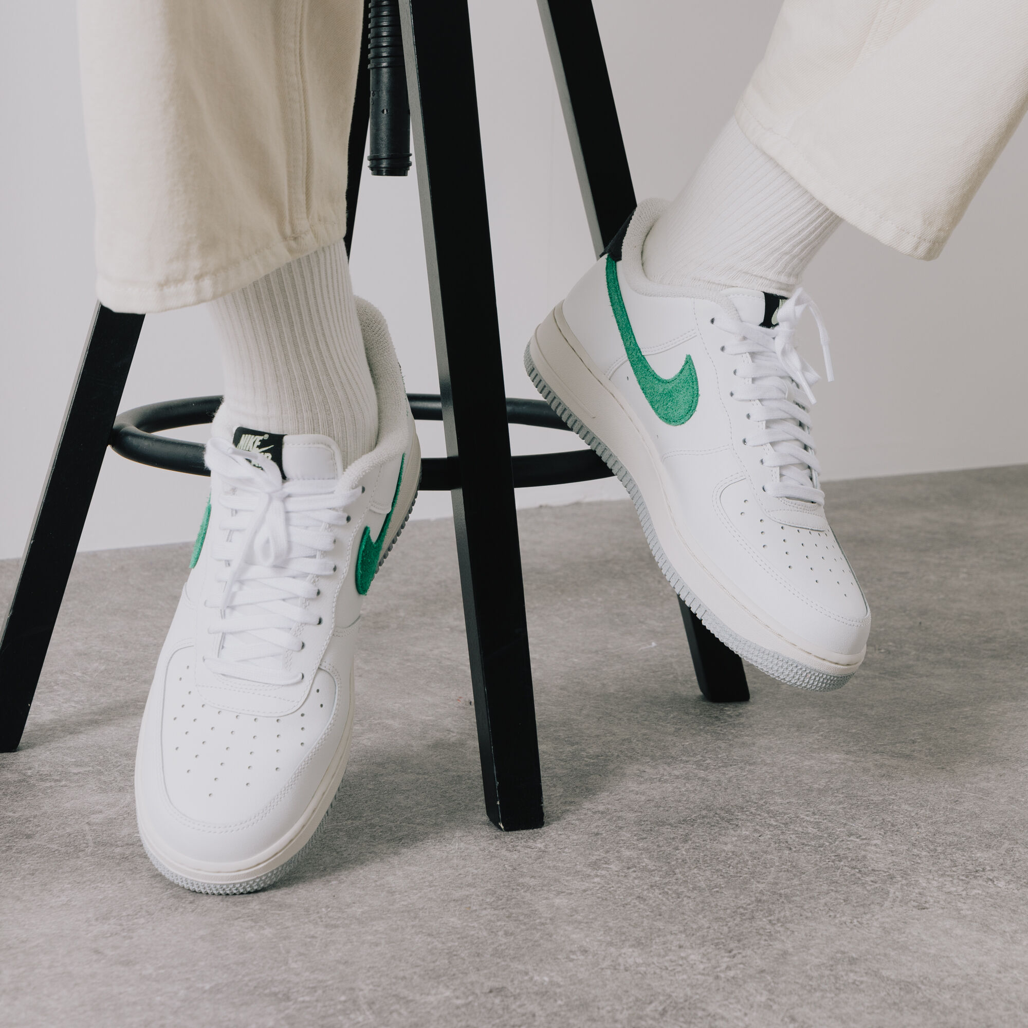 Nike air force 1 wit groen 2025