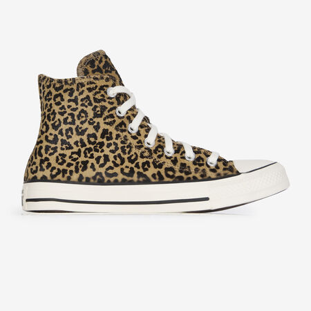 CONVERSE CTAS HI PONY HAIR LEOPARD BRUIN/ZWART DAMES