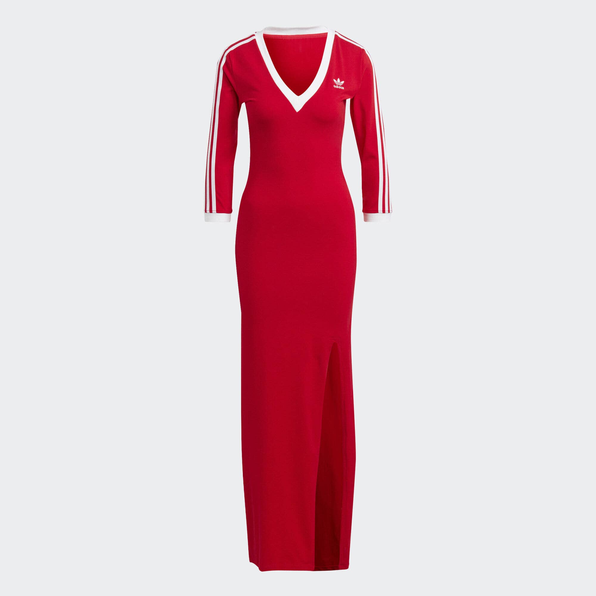 ADIDAS ORIGINALS ADICOLOR CLASSICS 3-STRIPES MAXI DRESS Better Scarlet ...