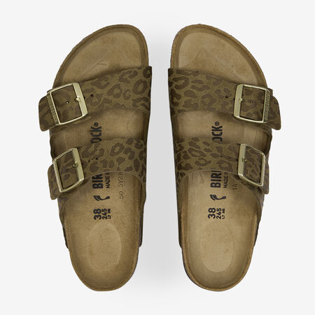 BIRKENSTOCK ARIZONA CHEETAH KHAKI DAMES