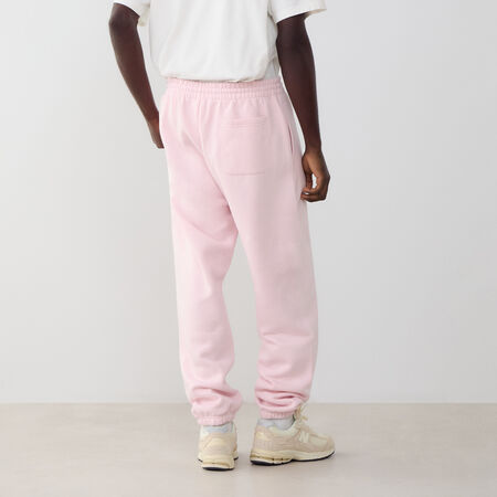 NEW BALANCE PANT JOGGER SMALL LOGO ROZE/WIT HEREN
