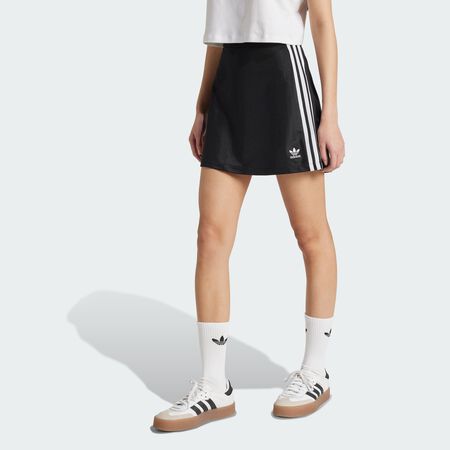 ADIDAS ORIGINALS Mini-jupe 3 bandes Adicolor Black / White DAMES
