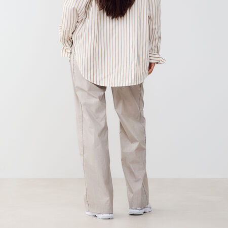 NIKE PANT WOVEN WIDE LEG PIPING GRIJS DAMES