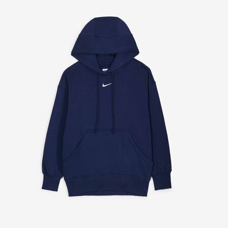 NIKE HOODIE PHOENIX LONG OVERSIZED MARINEBLAUW DAMES