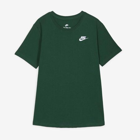 NIKE TEE SHIRT CLUB ZWART/WIT DAMES
