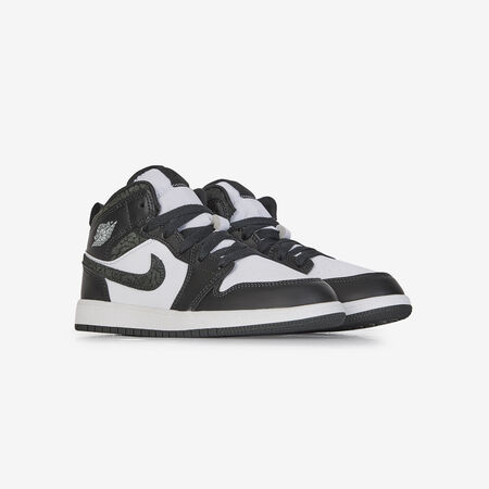 JORDAN AIR JORDAN 1 MID WIT/ZWART KIND