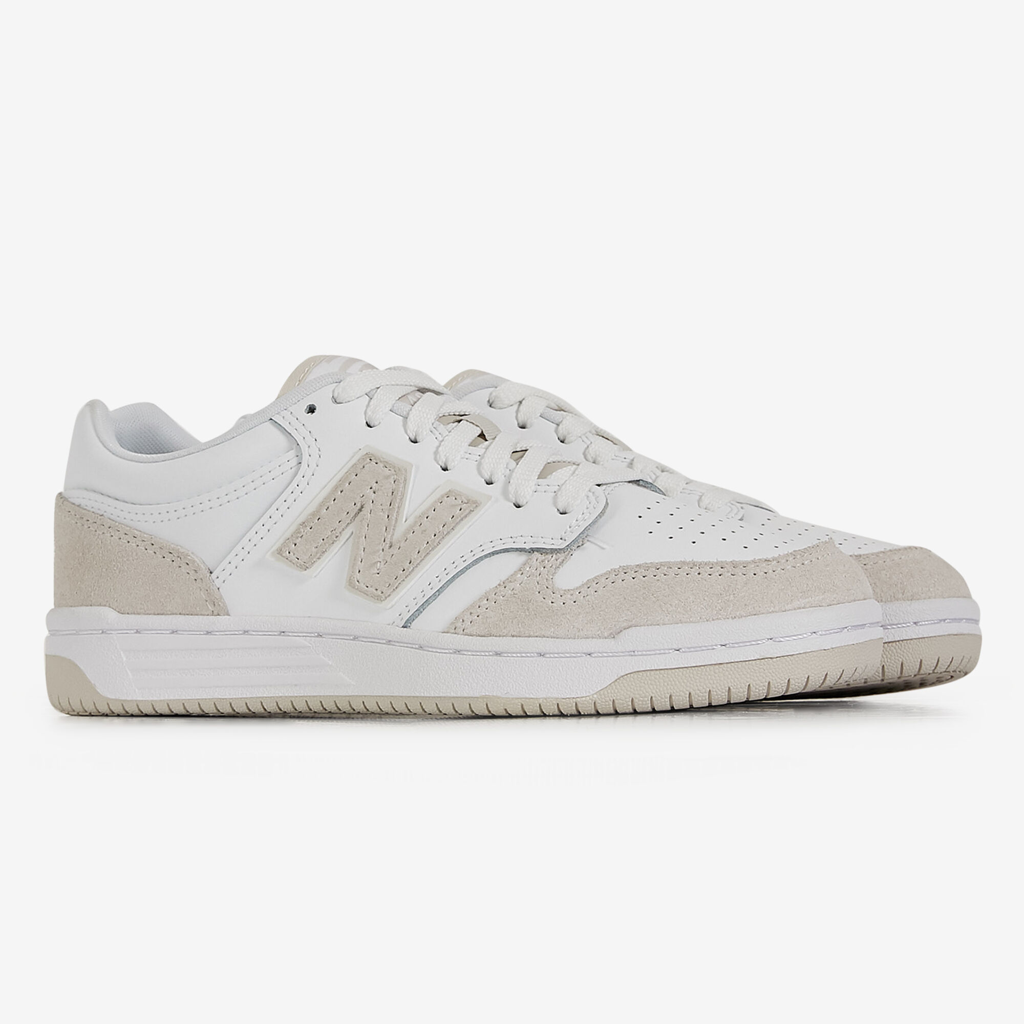 New balance white suede clearance
