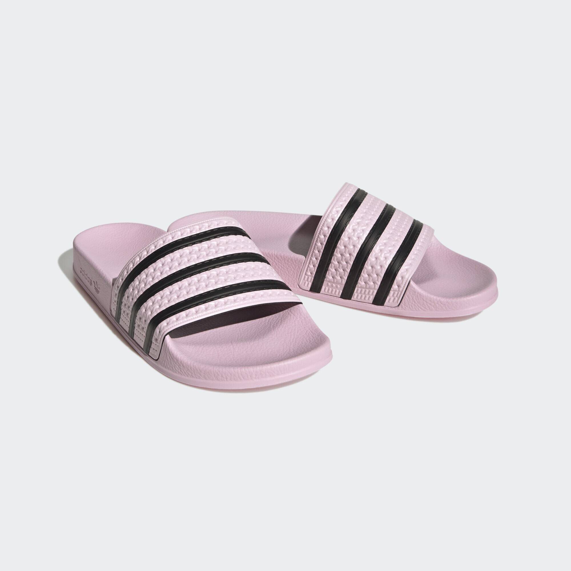 Adidas slides pink and black store