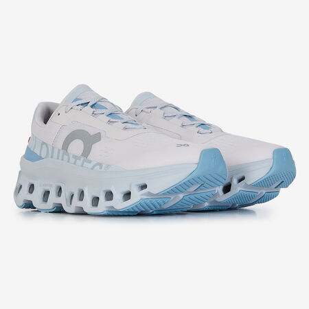 ON RUNNING CLOUDMONSTER WIT/BLAUW DAMES