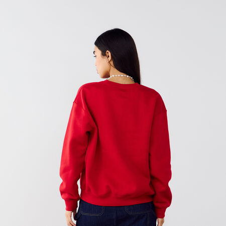 JORDAN SWEAT CREW BROOKLYN ROOD/WIT DAMES