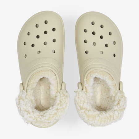 CROCS FLEECE LINED CLOG WIT DAMES