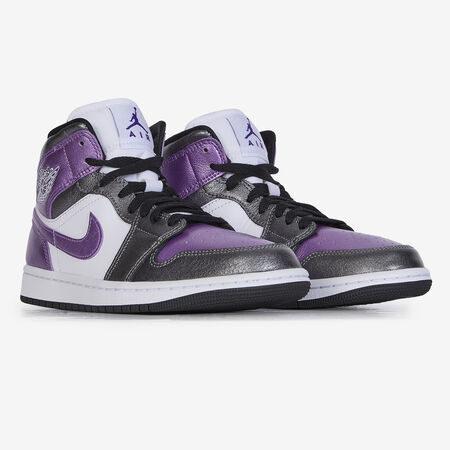JORDAN AIR JORDAN 1 MID SE WIT/PAARS DAMES