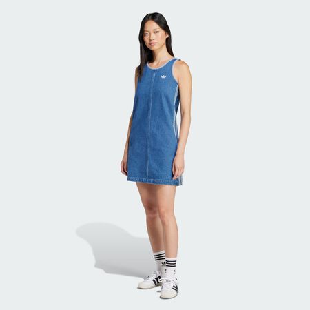 ADIDAS ORIGINALS Robe débardeur denim 3 bandes Adicolor Indigo Denim DAMES