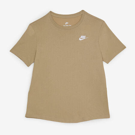 NIKE TEE SHIRT CLUB BEIGE/WIT DAMES