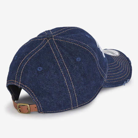 NEW ERA 9TWENTY NY DENIM DISTRESS BLAUW HEREN