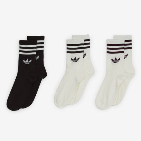ADIDAS ORIGINALS CHAUSSETTES X3 CREW 3 STRIPES BEIGE/BRUIN HEREN