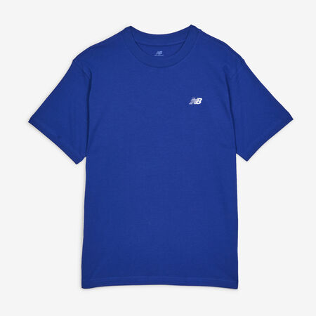 NEW BALANCE TEE SHIRT SMALL LOGO ESSENTIALS BLAUW/WIT HEREN