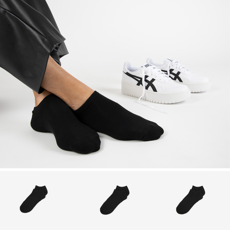 PACK CHAUSSETTES X3 INVISIBLES COURIR : NOIR