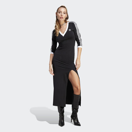 ADIDAS ORIGINALS Robe maxi Adicolor Classics 3-Stripes Black DAMES