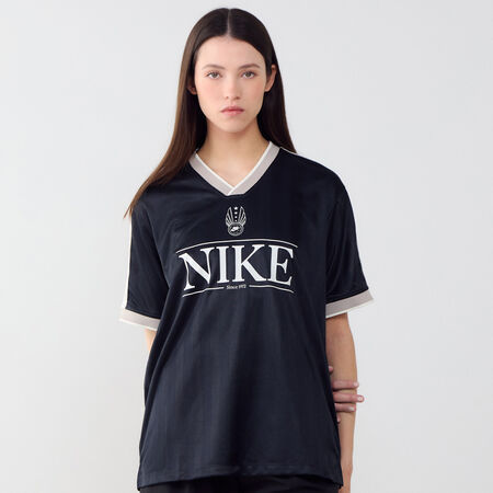 NIKE JERSEY VNECK ZWART/GRIJS DAMES