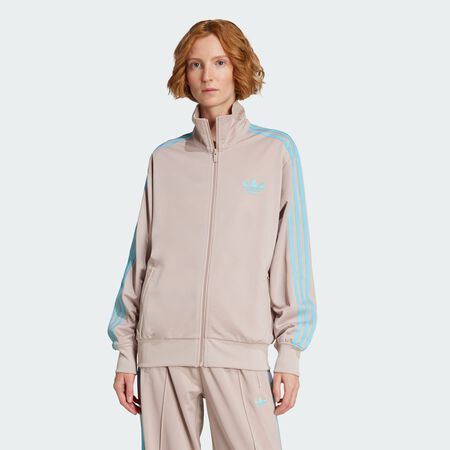 ADIDAS ORIGINALS JACKET FZ TRACKTOP FIREBIRD BEIGE/BLAUW DAMES