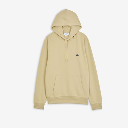 LACOSTE HOODIE CLASSIC LOGO SL BEIGE/GROEN HEREN