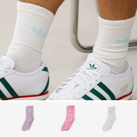 ADIDAS ORIGINALS CHAUSSETTES X3 CREW TIE DYE ROZE/WIT UNISEX