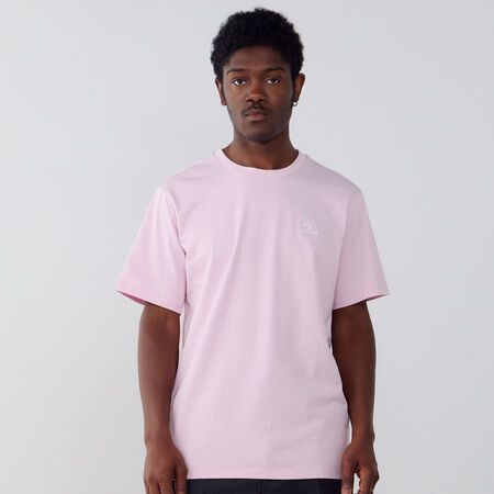 CONVERSE TEE SHIRT STAR CHEVRON EMBROIDERED ROZE/WIT HEREN