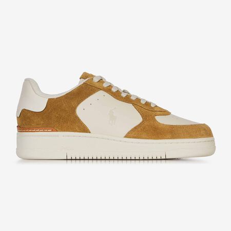 POLO RALPH LAUREN MASTERS COURT SUEDE WIT/BRUIN HEREN