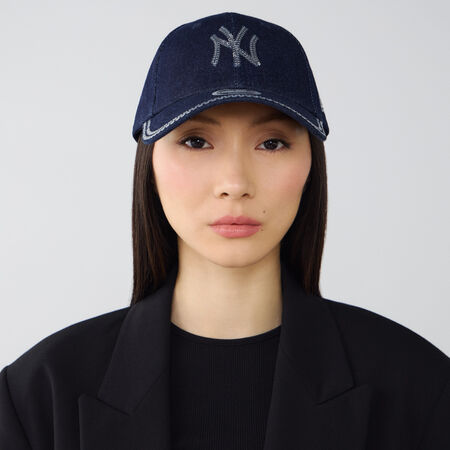 NEW ERA 9FORTY WOMEN NY DENIM SEQUIN BLAUW DAMES