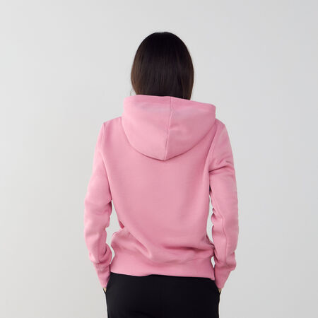 NIKE HOODIE CLUB CENTERED LOGO ROZE/WIT DAMES