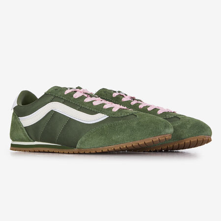 VANS SUPER LOWPRO GROEN/ROZE DAMES
