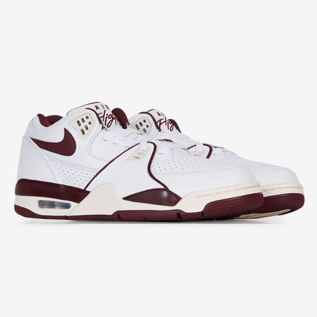 NIKE AIR FLIGHT 89 LOW WIT/BORDEAUXROOD HEREN