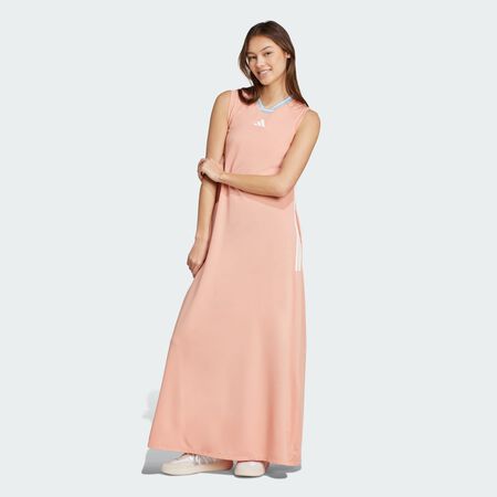 ADIDAS ORIGINALS Robe longue 3 bandes Soft Mesh Tiro Cut Ambient Blush / White DAMES
