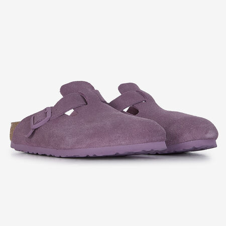 BIRKENSTOCK BOSTON SUEDE MAUVE PAARS DAMES