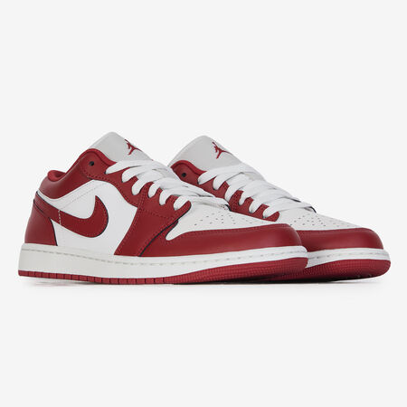 JORDAN AIR JORDAN 1 LOW WIT/ROOD HEREN