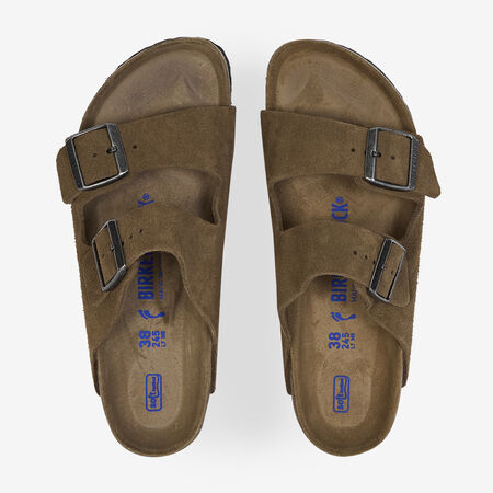 BIRKENSTOCK ARIZONA SUEDE DARK TEA BRUIN DAMES