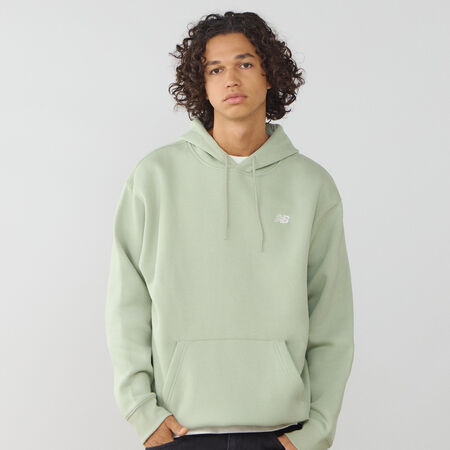 NEW BALANCE HOODIE SMALL LOGO GROEN/WIT HEREN