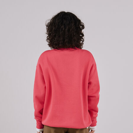 NIKE SWEAT CREW PHOENIX LONG OVERSIZED ROSE/BLANC DAMES